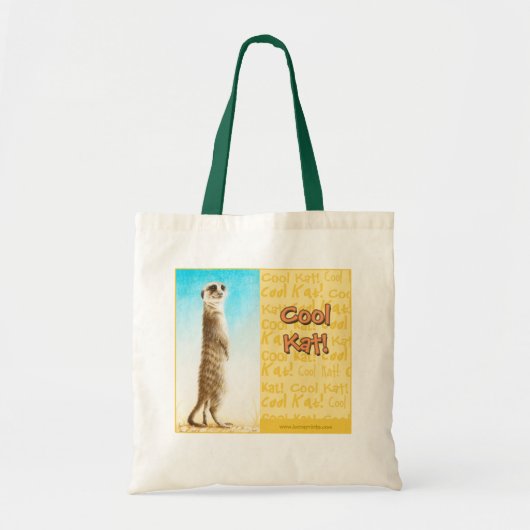 "Cool Kat" Meerkat Canvas tas (Voorkant)