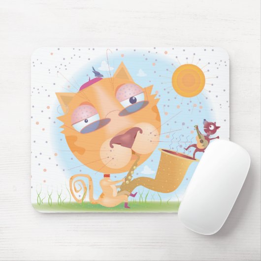 Cool kat muispad muismat (Met muis)