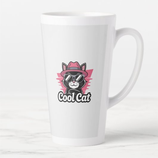 Cool Kat Swag Latte Mok (Rechts)