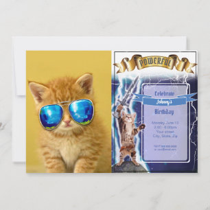 Cool katje met zonnebril kaart