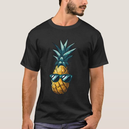 Cool Kawaii Ananas - Fun Fruit Design T-shirt (Voorkant)