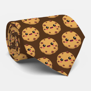 Cool Kawaii chocoladekoekje koekje betegeld patroo Stropdas