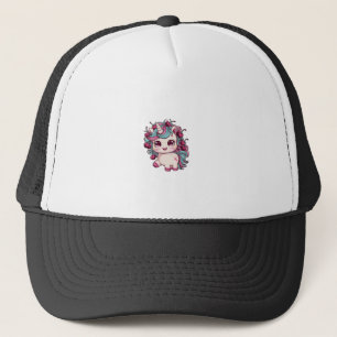Cool kawaii eenhoorn met kersen T-shirt met lange Trucker Pet