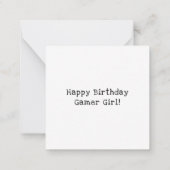 Cool Kawaii Gamer Girl Verjaardagswensen voor Hond Notitiekaartje (Achterkant)