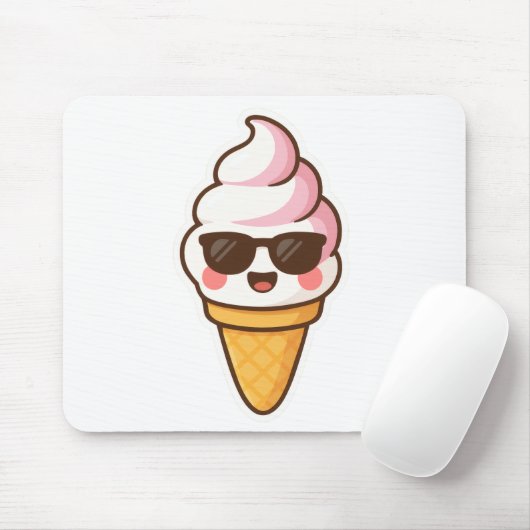 Cool Kawaii Ice Cream Muismat (Met muis)
