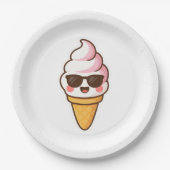 Cool Kawaii Ice Cream Papieren Bordje (Voorkant)