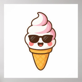 Cool Kawaii Ice Cream Poster