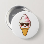 Cool Kawaii Ice Cream Ronde Button 7,6 Cm (Voorkant /achterkant)
