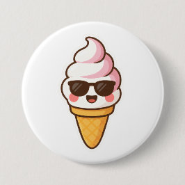 Cool Kawaii Ice Cream Ronde Button 7,6 Cm
