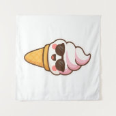 Cool Kawaii Ice Cream Wandkleed (Voorkant (horizontaal))