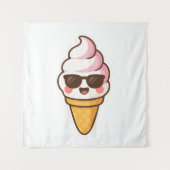 Cool Kawaii Ice Cream Wandkleed (Voorkant)