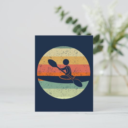 Cool Kayak Sunset Briefkaart (Staand voorkant)