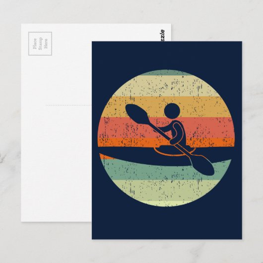 Cool Kayak Sunset Briefkaart (Voorkant / Achterkant)