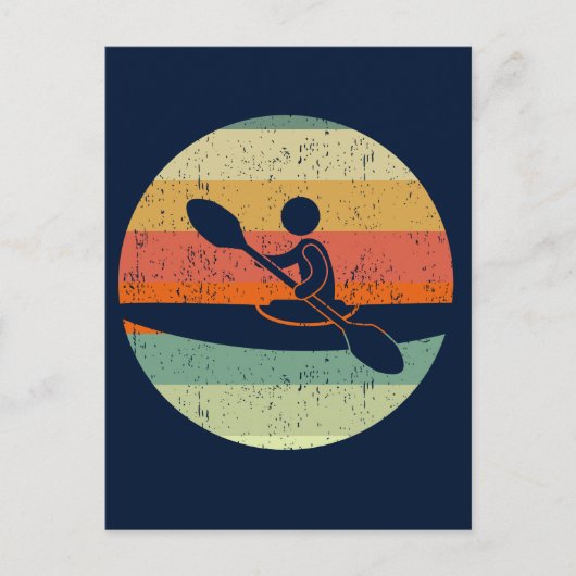 Cool Kayak Sunset Briefkaart (Voorkant)