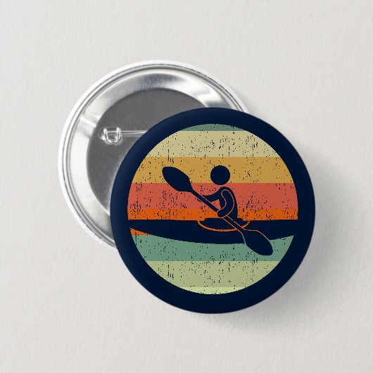 Cool Kayak Sunset Ronde Button 5,7 Cm (Voorkant /achterkant)