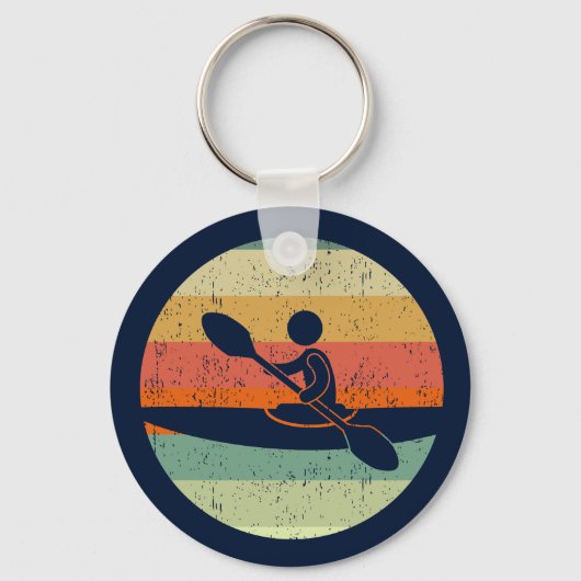 Cool Kayak Sunset Sleutelhanger (Voorkant)