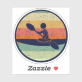 Cool Kayak Sunset Sticker (Vel)