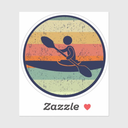 Cool Kayak Sunset Sticker (Vel)