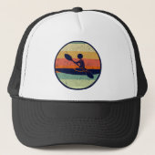 Cool Kayak Sunset Trucker Pet (Voorkant)