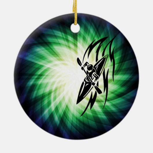 Cool Kayaking Keramisch Ornament (Achterkant)