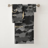 Cool Keep it Reel Vist Funny Vaderdag Camo Bad Handdoek (Insitu)