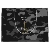 Cool Keep it Reel Vist Funny Vaderdag Camo Groot Cadeauzakje (Voorkant)