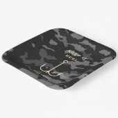 Cool Keep it Reel Vist Funny Vaderdag Camo Papieren Bordje (Gebogen)