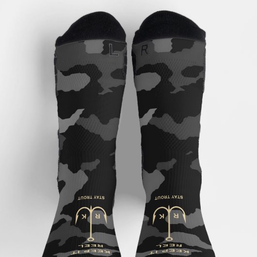 Cool Keep it Reel Vist Funny Vaderdag Camo Sokken (Top)