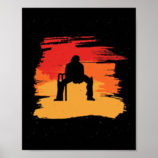 Cool Keeper Speler Voor Cricket Sportys En  Poster (Voorkant)