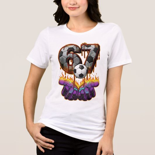 Cool Keeper Voetbal Bal Shirt Nummer 67 Kunst (Voorkant)