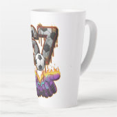 Cool keeper voetbal shirt nummer 67 kunst latte mok (Rechterhoek)