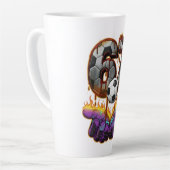 Cool keeper voetbal shirt nummer 67 kunst latte mok (Linkerhoek)