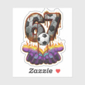 Cool keeper voetbal shirt nummer 67 kunst sticker (Vel)