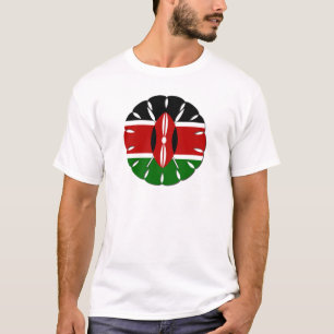 Cool Keniaans nationaal vlag kleuren patroon ontwe T-shirt
