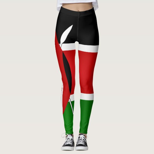 Cool Kenya Flag Mode Leggings (Voorkant)