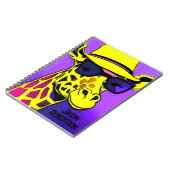 Cool Kerel Giraffe in een zonnebril. bewerkbaar Notitieboek (Linkerzijde)