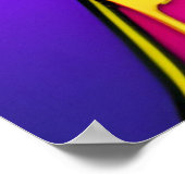 Cool Kerel Giraffe in een zonnebril. bewerkbaar Poster (Hoek)