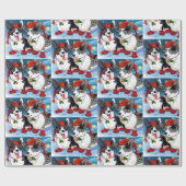 Cool Kerstcorgis Cadeaupapier (Vlak)