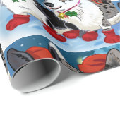 Cool Kerstcorgis Cadeaupapier (Rol Hoek)