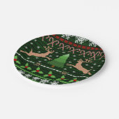 Cool-kerstkeukenpatroon Papieren Bordje (Gekanteld)