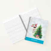 Cool Kerstllama | Joy Typografie Notitieboek (Binnen)