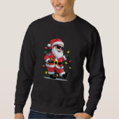 Cool Kerstman met Kerstverlichting – Moderne Festi Trui (Voorkant)
