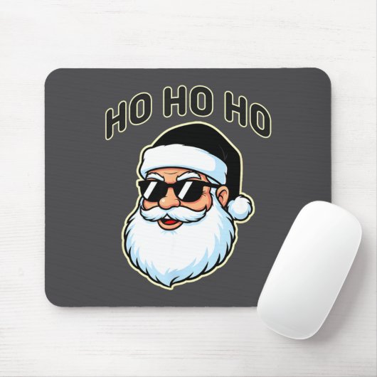 Cool Kerstman Met Zwarte Hoed Sungles Grafisch 2  Muismat (Met muis)