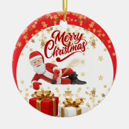 Cool Kerstman Vakantie met Kerstmis 🎅 Keramisch Ornament