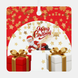 Cool Kerstman Vakantie met Kerstmis 🎅 Metalen Ornament