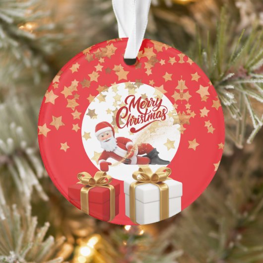 Cool Kerstman Vakantie met Kerstmis 🎅 Ornament (Boom)