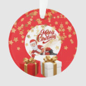 Cool Kerstman Vakantie met Kerstmis 🎅 Ornament (voorkant)