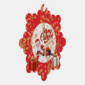 Cool Kerstman Vakantie met Kerstmis Ornament Kaart (Rechts)