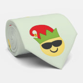 Cool Kerstmis Emoji Elf Stropdas (Opgerold)