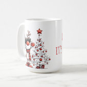 Cool Kerstmug met Rendier – Oh Hert! Koffiemok (Voorkant links)